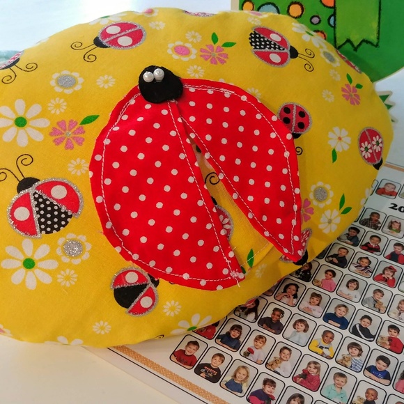 The Girl With Kaleidoscope Eyes Other - Ladybug Tooth Fairey Pillow